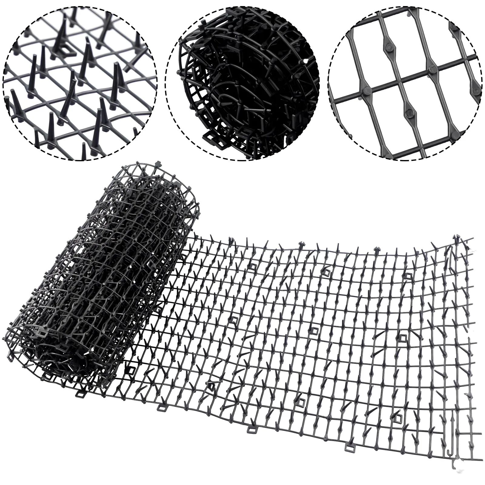 2M Polypropylene Scat Mat for UK Gardens to Deter Cats Dogs and Wildlife from Digging Soil or Damaging Plants Spike Barrier Tool