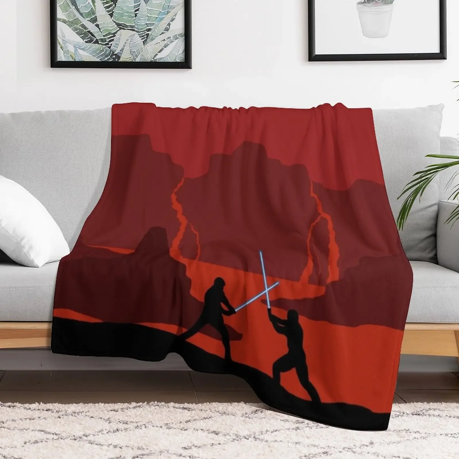 Mustafar Final Battle Version 2 Throw Blanket Sofa Quilt Comforter Decorative Beds Decorative Sofa Blankets