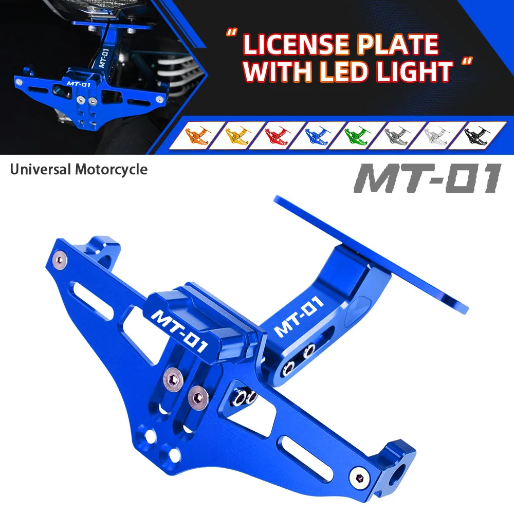 For Yamaha MT01 MT 01 MT-01 2004 2005 2006 2007 2008 2009-2023 2024 License Plate Holder LED Turn Signal Lights Tail Tidy Fender