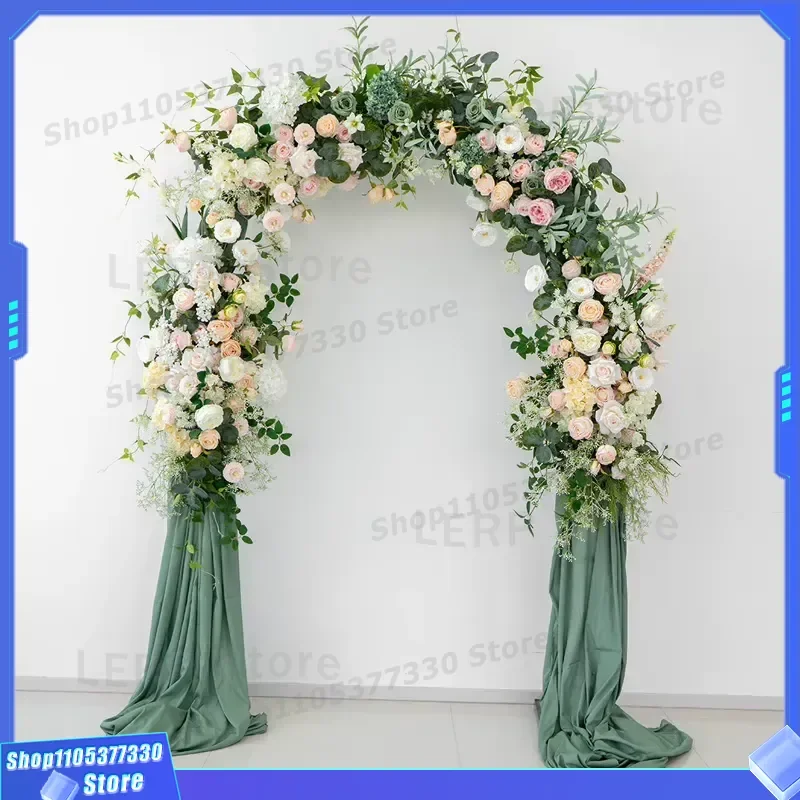 8ft Artificial Flower Arch Wedding Decoration New Trend Party Backdrop for Valentine Day Christmas Event Centerpiece Stand