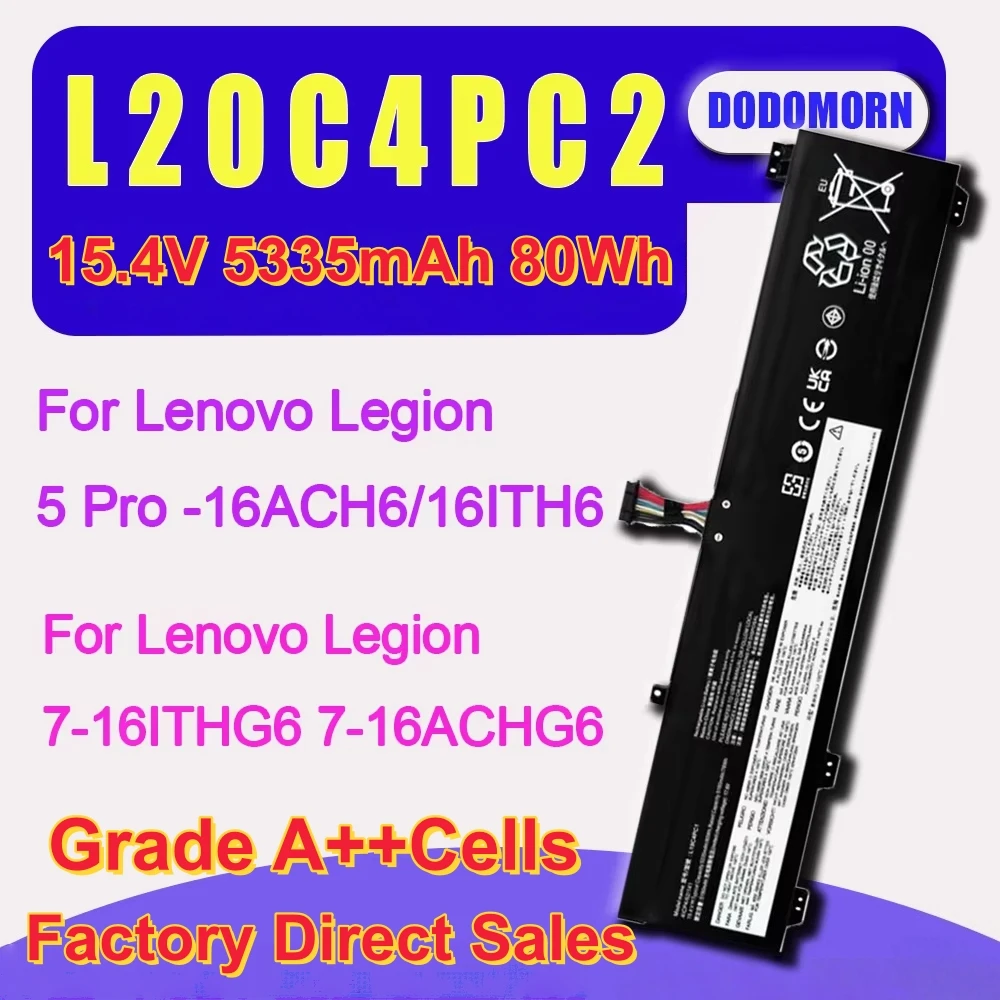Factory Direct L20C4PC2 Battery For Lenovo Legion 5 Pro Legion7 Y7000P R9000P 2021 L20M4PC2 L20C4PC1