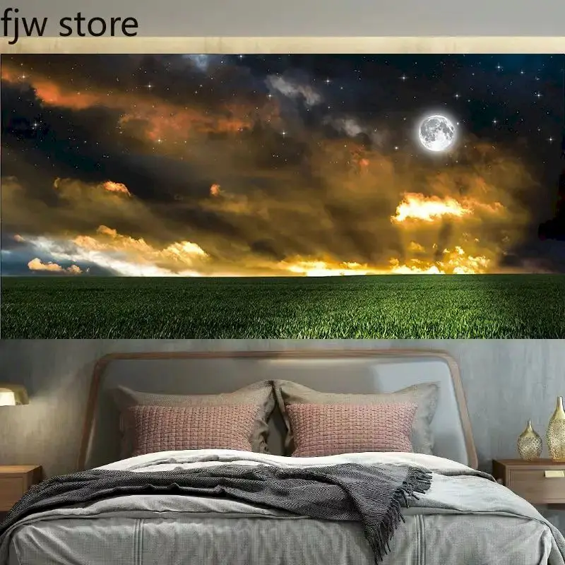 VIKAMA Moon Night Ocean Tapestry Wall Hanging, 6 Designs, Wall Decor for Bedroom Living Room Dorm