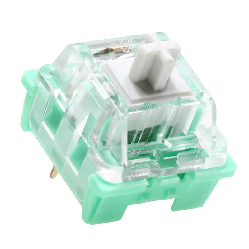 KTT White jade and jadeite Switch Linear 45g MX switch for mechanical keyboard Factory Lubed POM RGB 3pin Cabbage Tofu