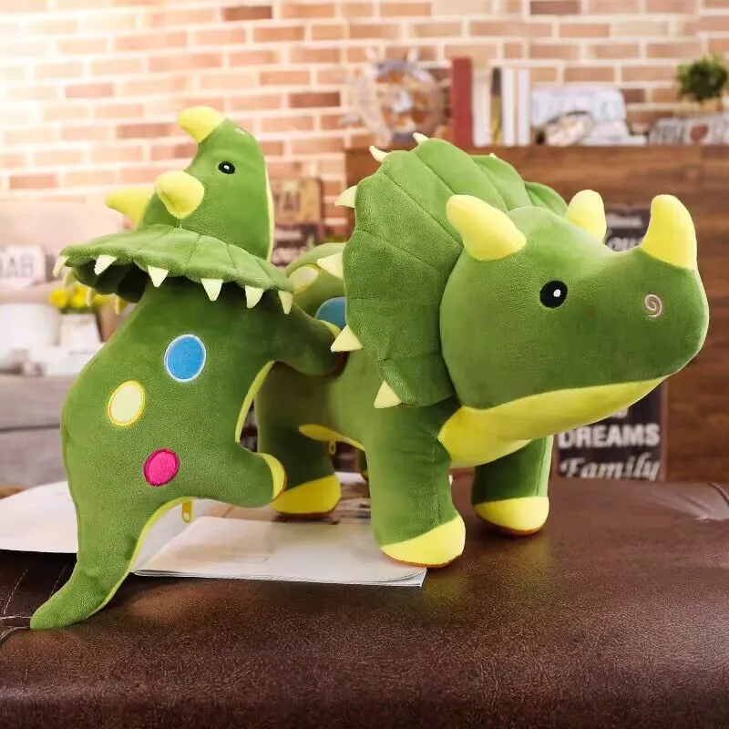 Dinosaur Doll Stuffed Toy Creative 40cm Plush Soft Triceratops Stegosaurus Plush Toy Kids Sleeping Toy Birthday Gifts