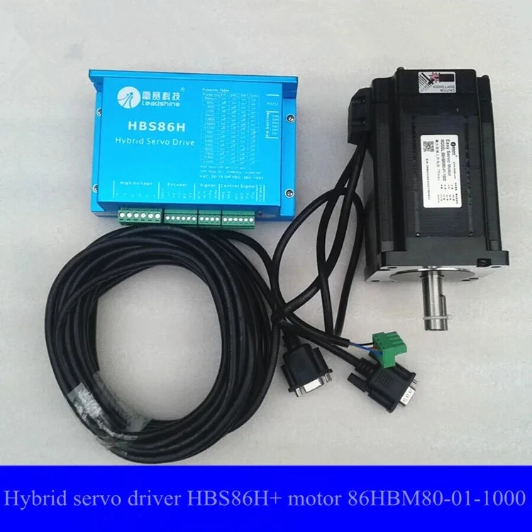 HBS86H Hybrid Servo Drive Hybrid Servo System 86HBM40 80 85 120 Servo Motor 0-8.2A 200KHZ with 3 meters encoder cable