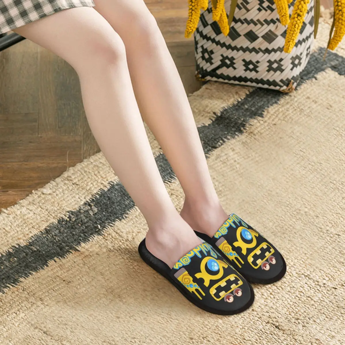 Wubbox sandal rumah My Singing monster langka sandal wanita nyaman busa memori Slip On kamar tidur sepatu sandal