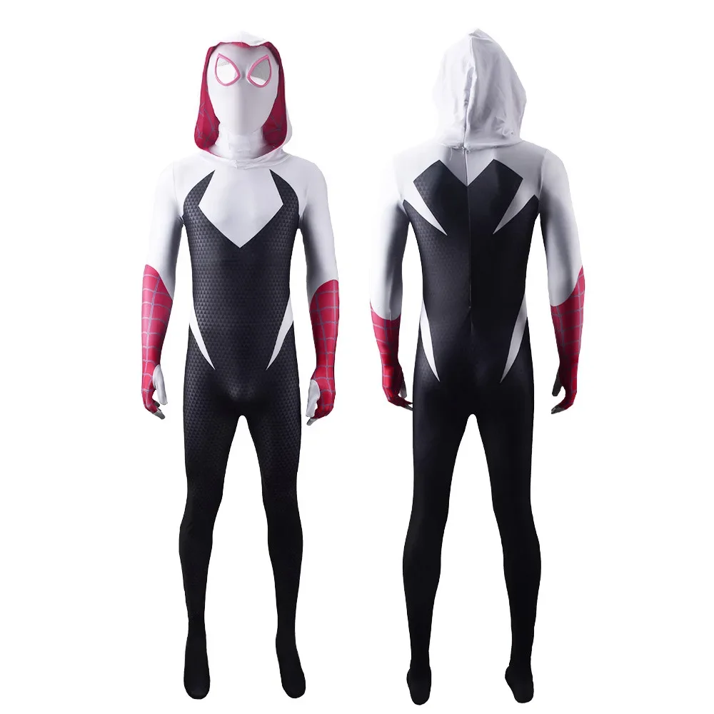 Superheld Gwen Spiderwoman Kostuum Cosplay 3D Gedrukt Spandex Zentai Suits Halloween disfraces para Bodysuit Cosplay Kostuum