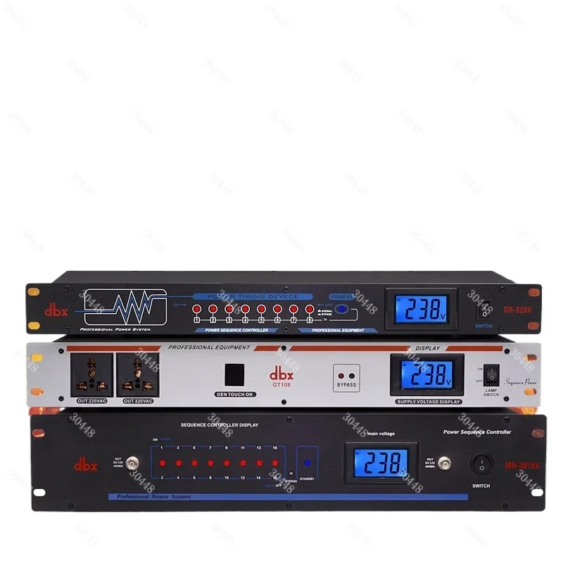 8-Channel Power Sequencer High Power Outlet Manager Stage Conference Power Controller Without Filter