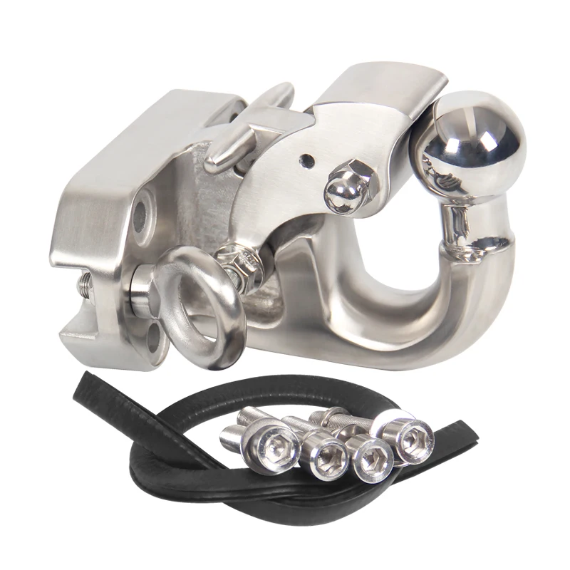Install Hole 105x55mm  European Style Trailer Hitch for Prado Car Stainless Steel Tow Hook Off-road Refit  Parts & Accessories