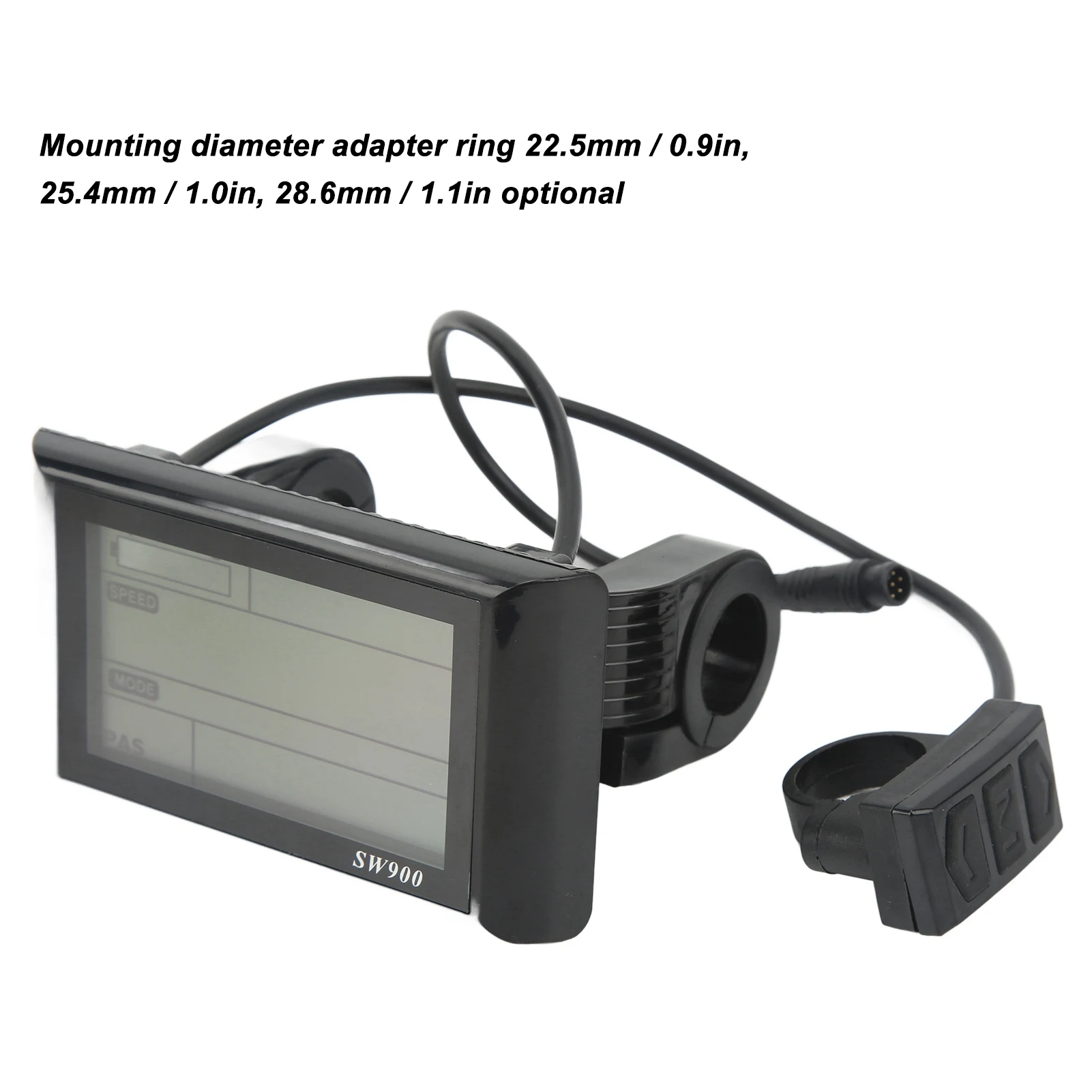 Electric Bike LCD Display Electric Scooter SW900 LCD Display Meter with Waterproof Connector Electric Scooter LCD Display Meter