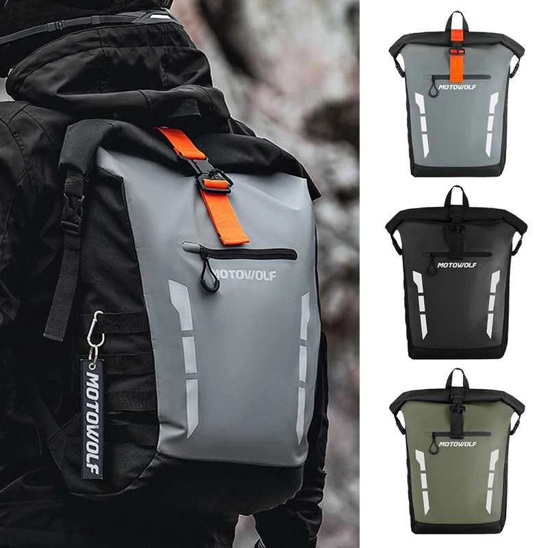 

2025 Motorcycle Waterproof Bag Cycling Backpack 20L Large Capacity Moto Bag Outdoor Sports Riding Hiking Travel Shoulder Bag