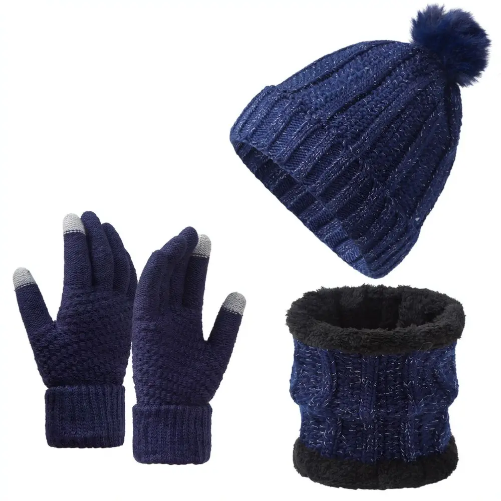 winter-warm-knit-hat-scarf-gloves-set-plush-ball-beanie-neck-warmer-touch-screen-mittens-thick-soft-thermal-outdoor-gear