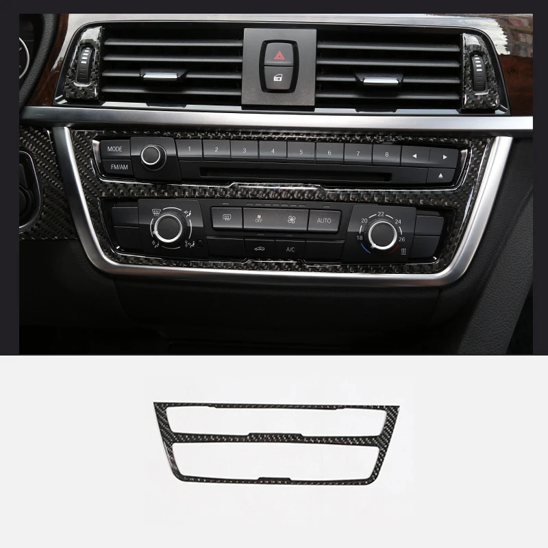 

For BMW F30 F31 F32 F33 F34 F36 Carbon fiber Car Control CD Panel Cover Trim Air conditioning Outlet Frame Decoration Sticker