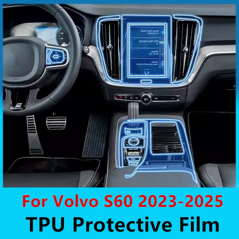 

Car Interior Center console Transparent TPU Protective film Anti-scratch Repair film For Volvo S60 2023-2025 Auto Accessories