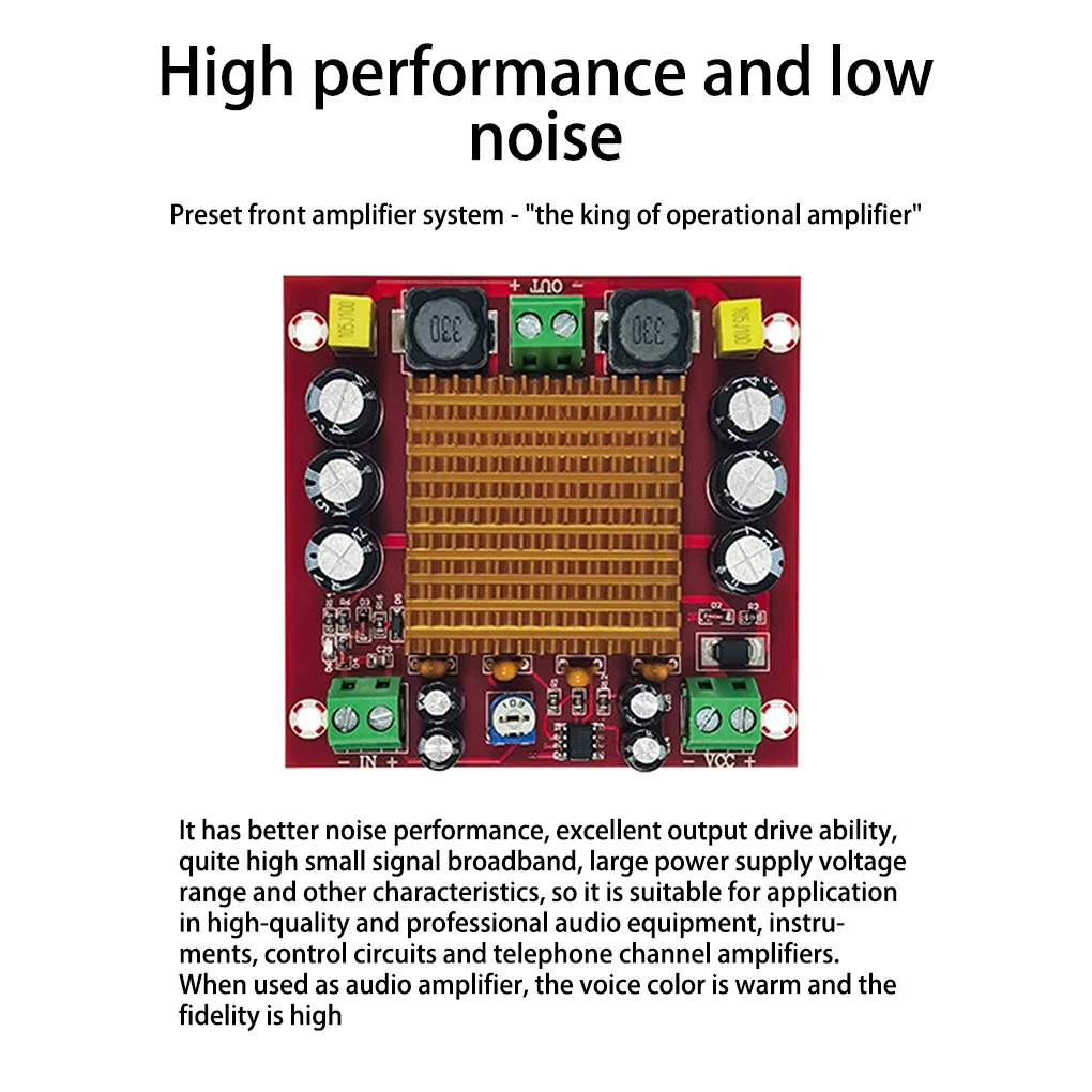 

Power Amplifier Board DC 12-26V AUX Input Soundbox Adjustable Amp Module