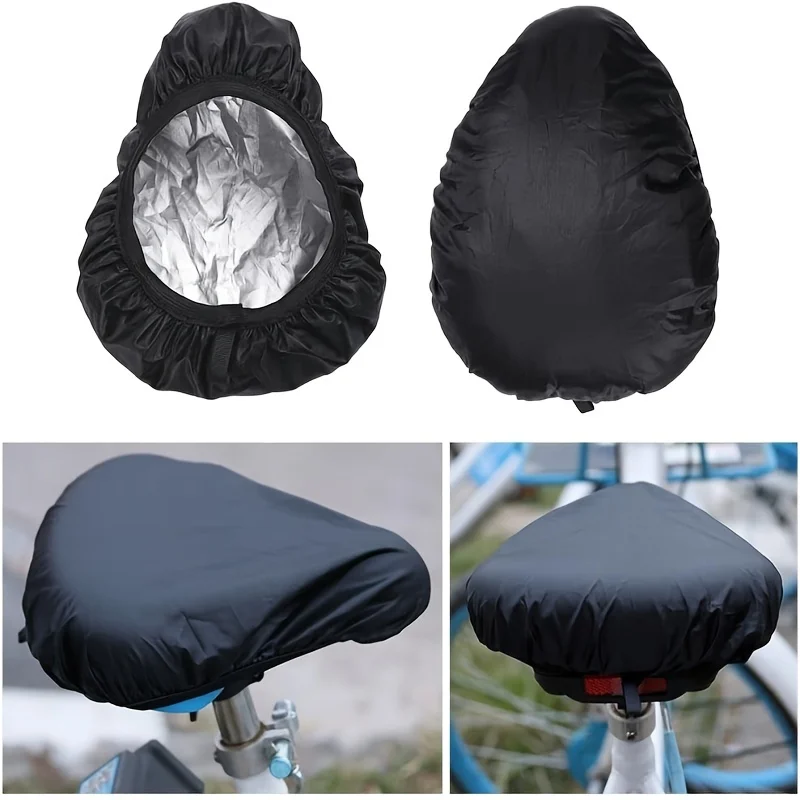 1pc Bicycle Saddle Seat Rain Cover Oxford Cloth Dust-proof Waterproof Mountain Road Bike Cushion Rain Cover Outdoor Biking Guard