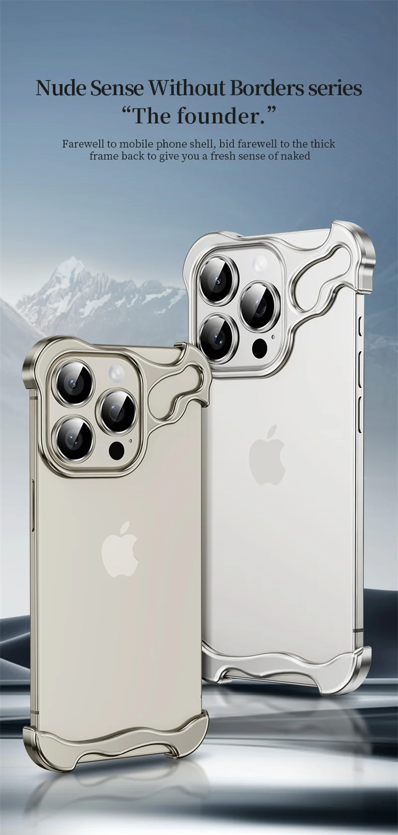 

Aluminum Alloy Bumper Phone Case Suitable for iPhone 15 14 13 Pro Max Lens Film Protection Bare Metal Corner Cushion Shock Cover