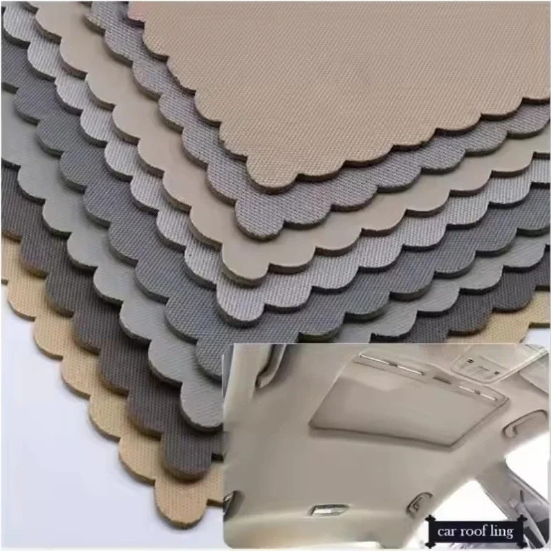 Car Roof Sky Headliner Fabric Sponge Backing 3mm Interior Trim DIY Roof Repair Replacement Grid Fabrics Black By The Meter 300cm