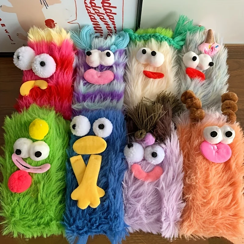 Funny Monster Socks for Women, Ugly Cute Mink Fleece Thermal Sleep Socks, Novelty Gift
