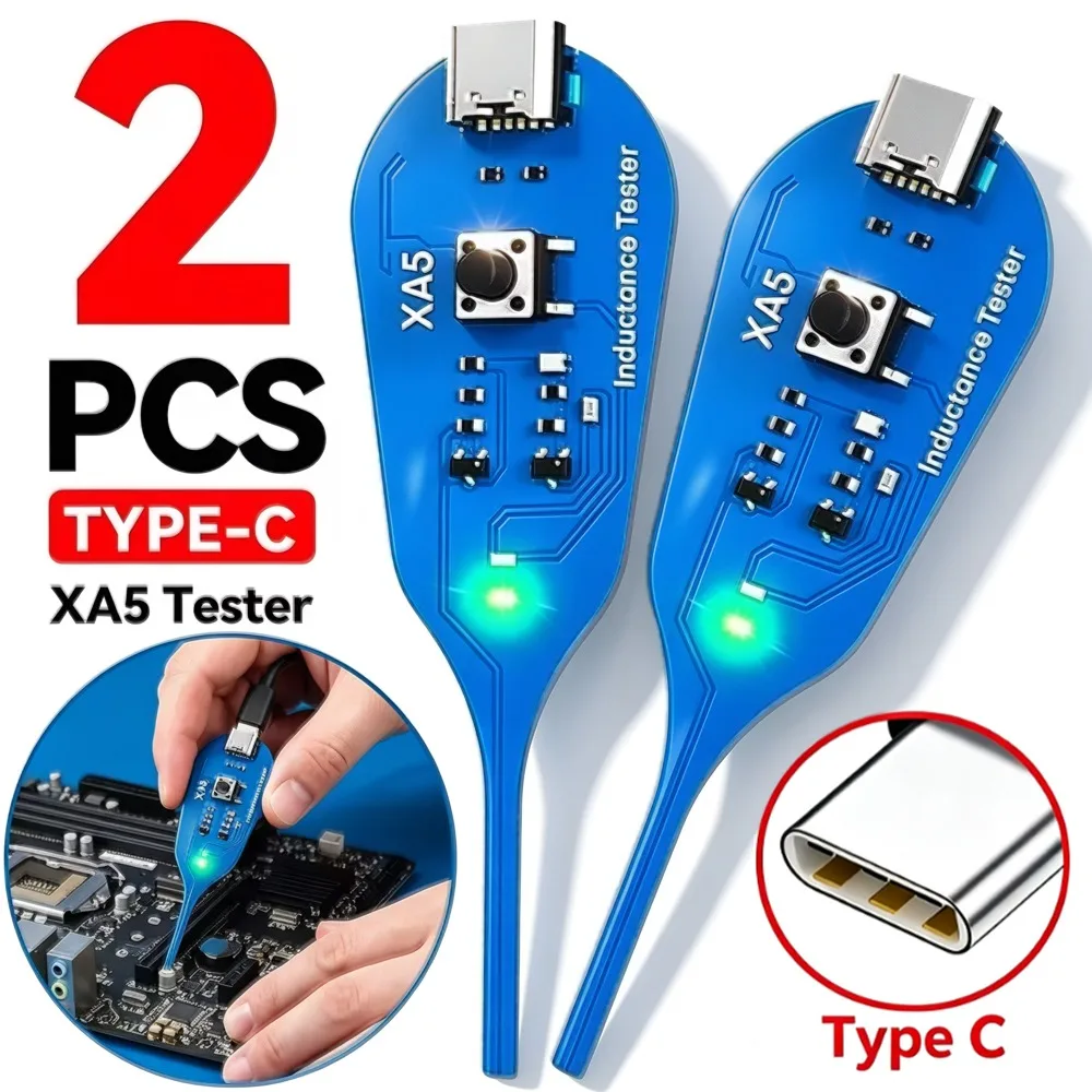 Type-C Powered High Precision Mainboard Coil Testing Tool Fast Inductance Fault Detection Diagnosis Mini Inductor Tester