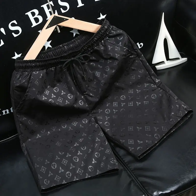 

Тонкие шорты из ледяного шелка для мужчин, одежда для лета 2024, новые мужские пляжные брюки