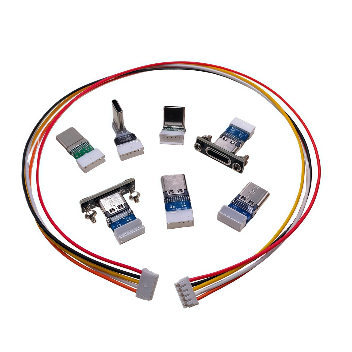 2PCS Type-c male to female amd male to male Can be delivered to any configuration ZH1.5 5/pin 0.1M0.2m/0.3M/0.5M/1M long 28AWG