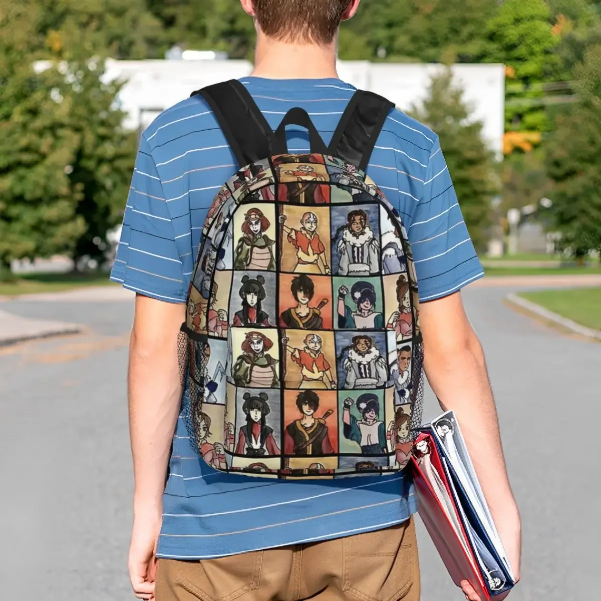 Ostatni zespół Paintbender Avatar Ultimate plecaki Bookbag Bookbag chłopcy uczniowie torby szkolne plecak podróżny torba na ramię