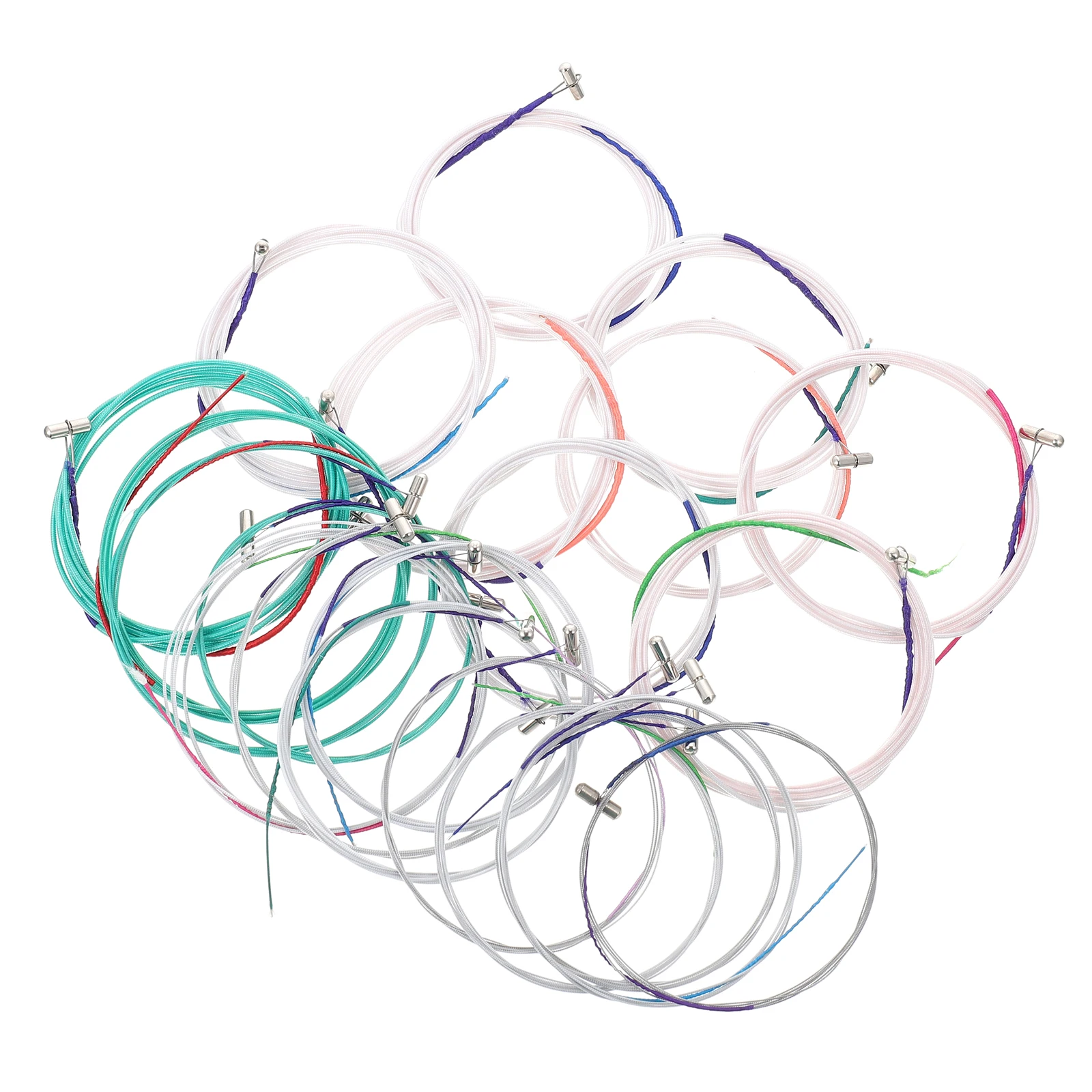 

21pcs Guzheng Strings Full Set Durable Steel Replacement Accessories For Lyre Guzheng Supplies Assorted Color Loud Sound