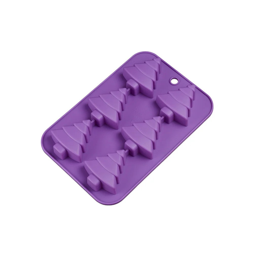 Christmas Tree Silicone Mold DIY Cake Decoration Tools Random Color Safe Healthy Food-Grade Material Easy Clean