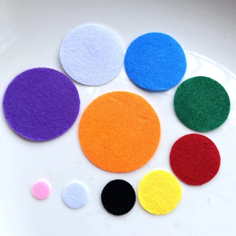 Beautiful colored non-woven fabric circular felt DIY sewing scrapbook handmade accessories various colors sizes to choose from