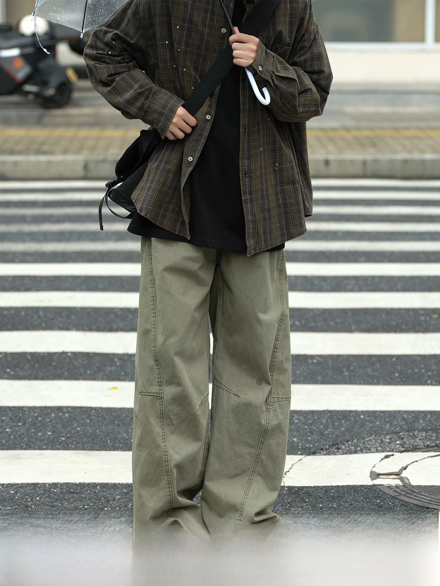 

Loose Straight Leg Workwear Trousers Men's Casual een Pants Spring Autumn Men's Faion Cotton Trousers Comfortable Fit