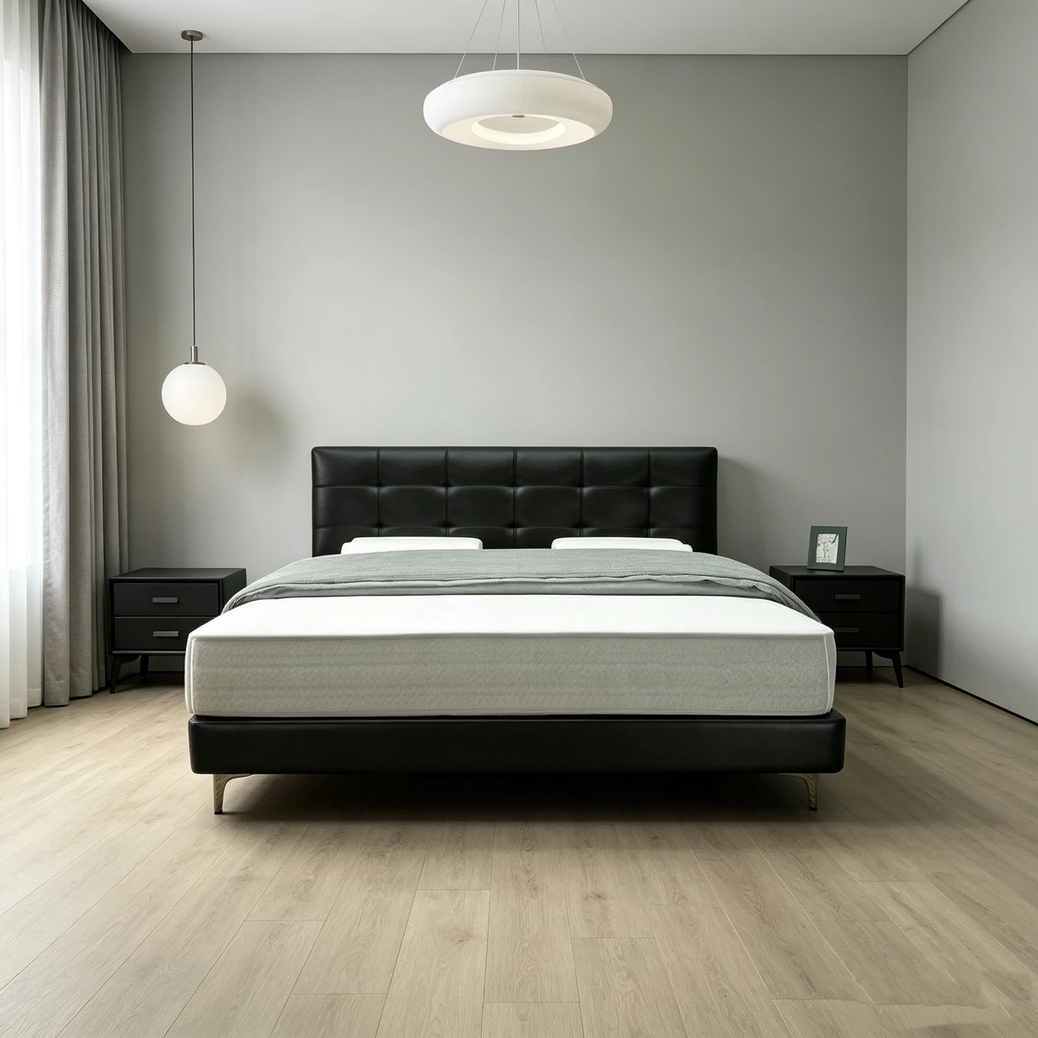Hotel Grade Modern Soft Bed Frame Adjustable Genuine Leather Upholstery-Durable Eco-Friendly For Hotel Guesthouse Projects