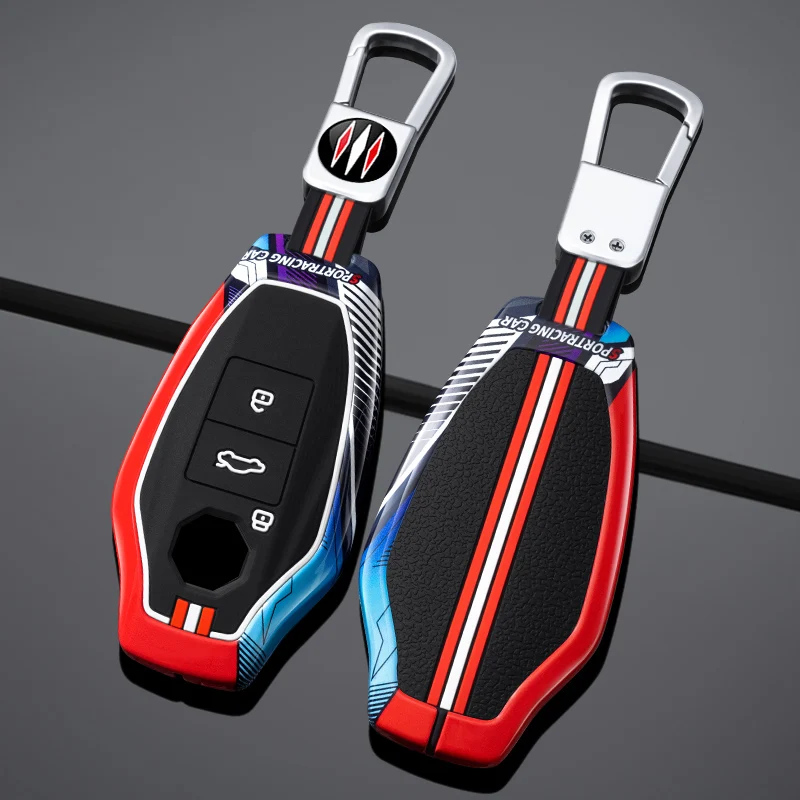 

Zinc Alloy Car Key Cover Smart Keyless Remote Control Fobs Case Keychian Holder Auto Interior Accessories For MG 7 MG7 MG-7 2023