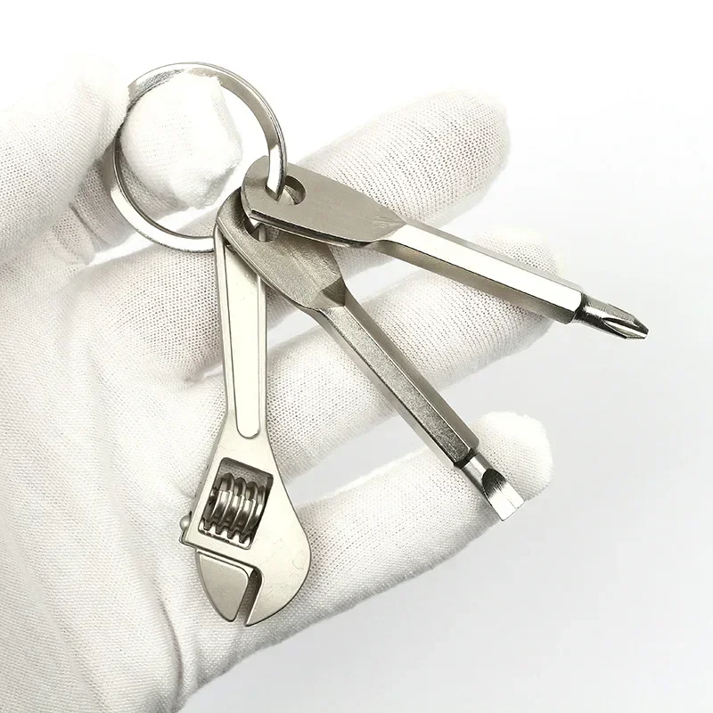 3pcs Mini Portable Screwdriver Set, Multifunctional Mini Wrench Keychain Suitable for Bicycle and Motorcycle Repair Tools Amagi