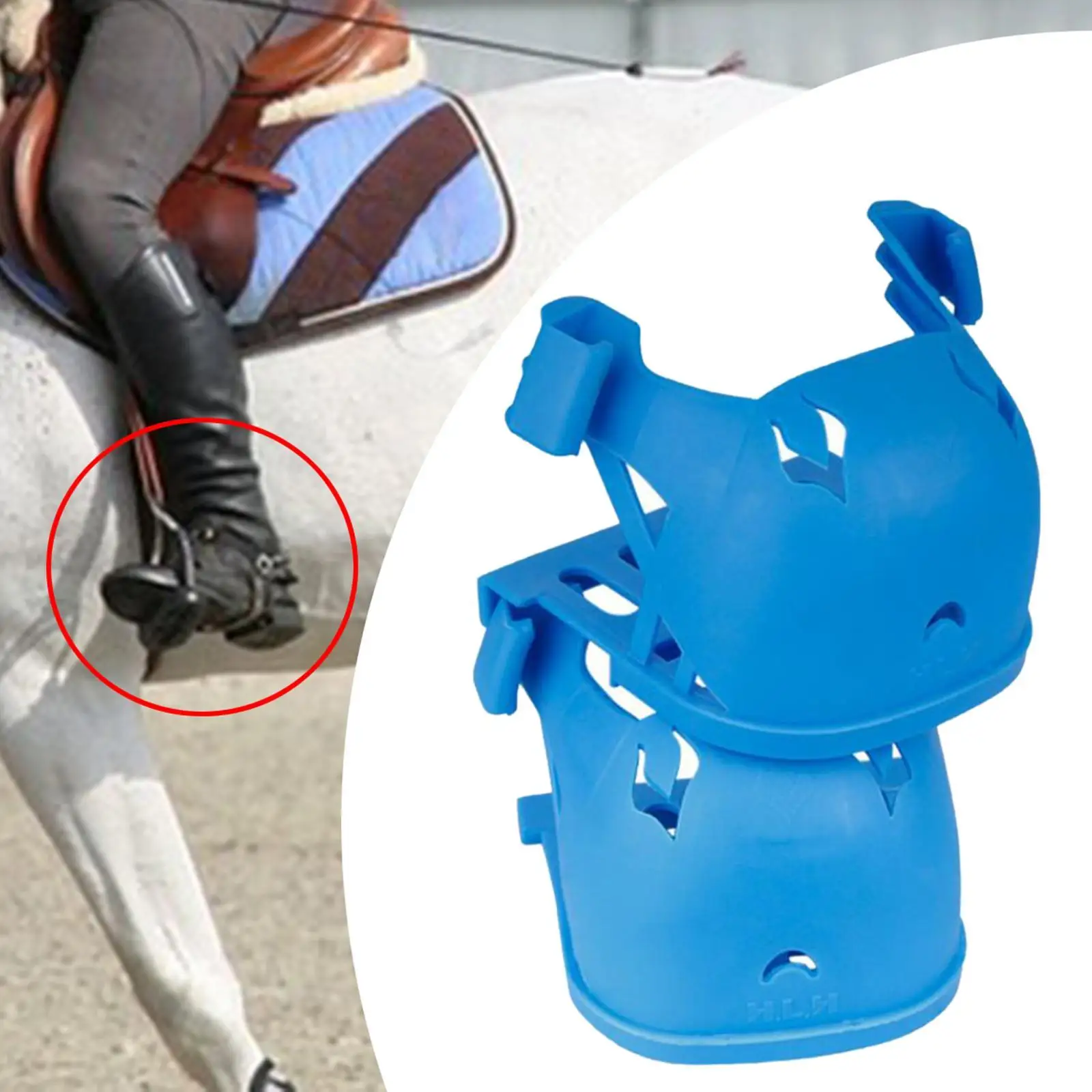 

Outdoor Horse Riding Stirrups Covers Safety Lightweight Plastic Protective Equipment for Equestrian Sports