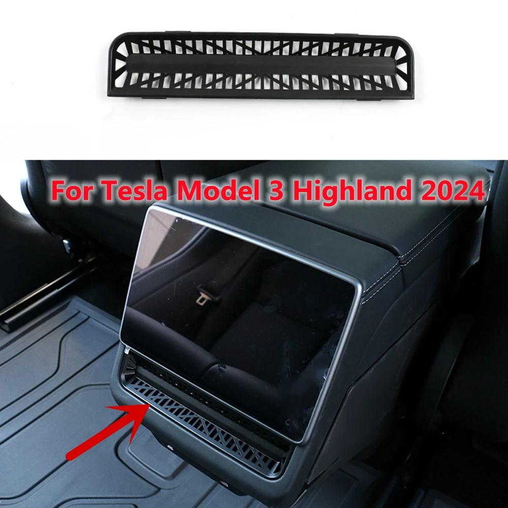 

Rear Air Outlet Cover For Tesla Model3 Highland 2024 Rear Air Conditioning Vent Protective Cover Anti Blocking for Model 3+ New