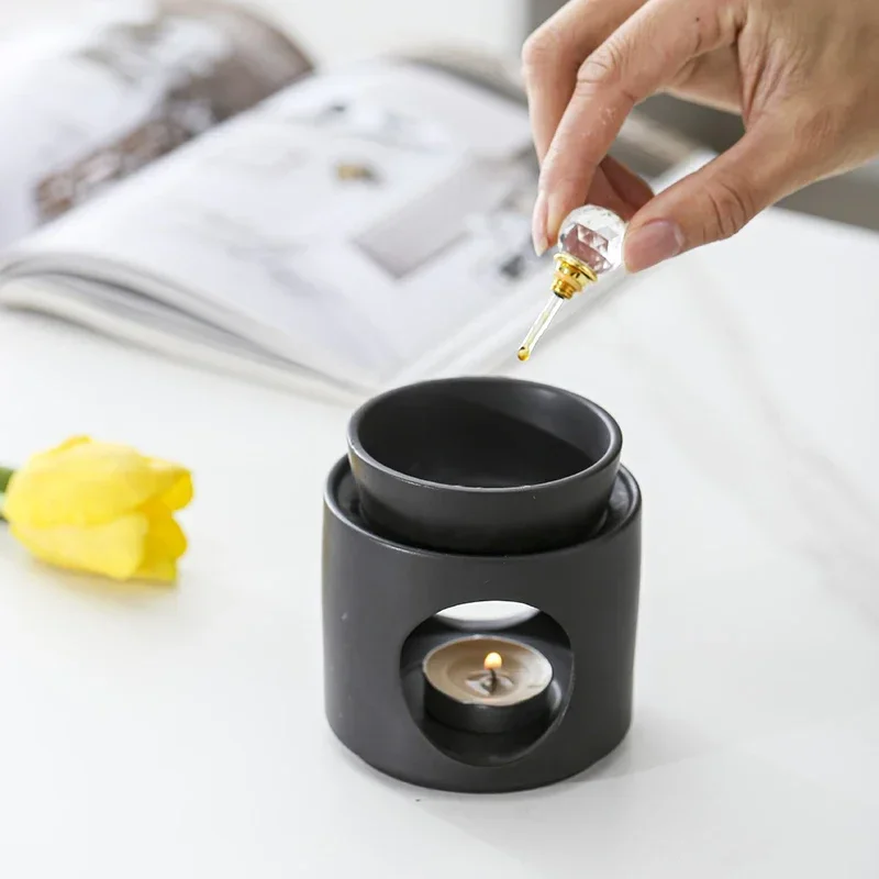 Brûleur de four à huile essentielle tranquilique 3 en 1, encensoir chauffant pour Spa, Yoga, candel, avec le plateau à bougies, pour la décoration de la maison, ornements