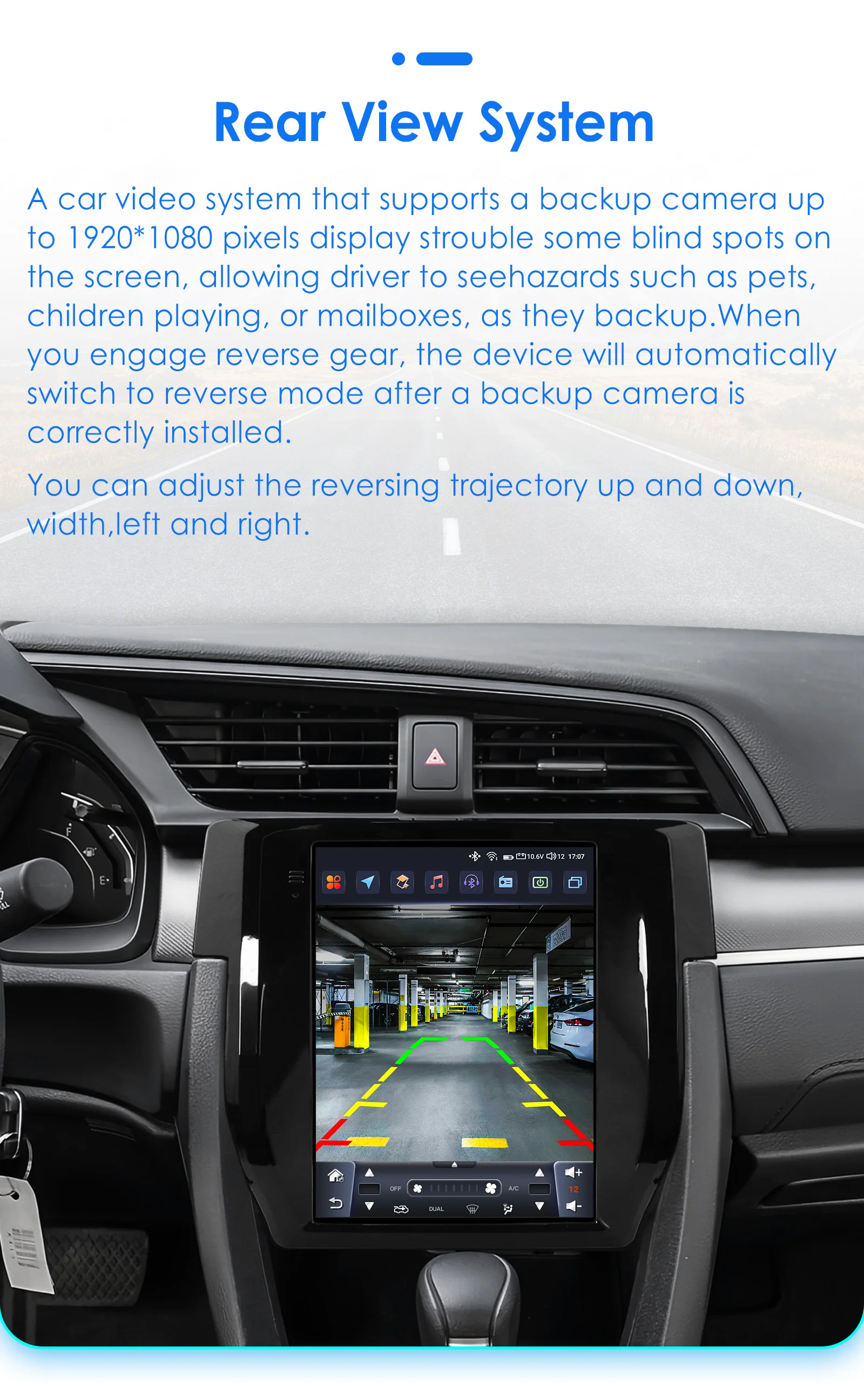 Hizpo für Tesla-Stil drahtloses Android-Autoradio für Honda Civic 2015-2020 Carplay Auto Multimedia GPS 2din Autoradio GPS 9.7" – Detail 36