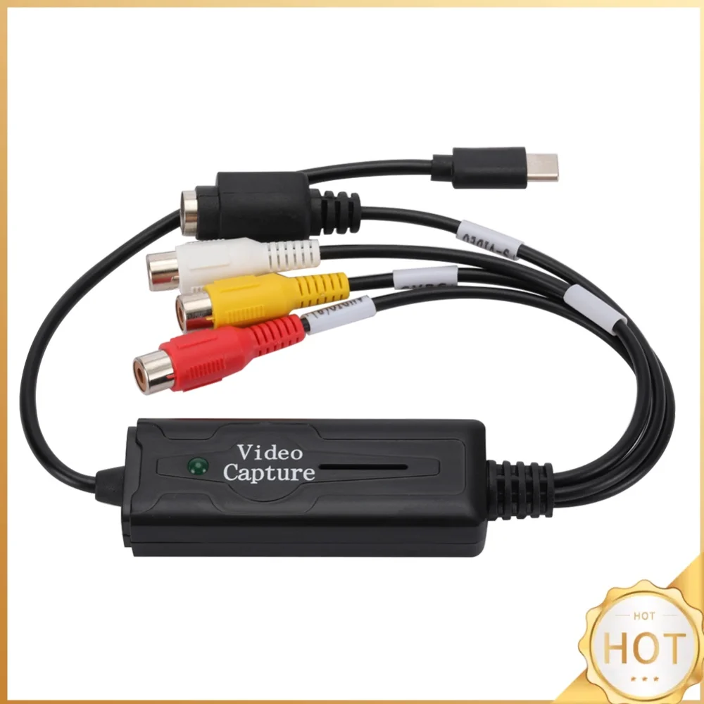 USB 3.1 Audio Video Capture Card Adapter 1 Channel Type-C DVD Audio Capture Adapter Card Audio Capture Adapter Converter