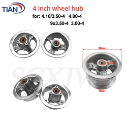 4 Inch 3.00-4 Wheel Rim 4.10/3.50-4 9x3.50-4 Aluminum Alloy Hub for MIni Motorcycle Electric Scooter Gas Scooter ATV 4.10-4