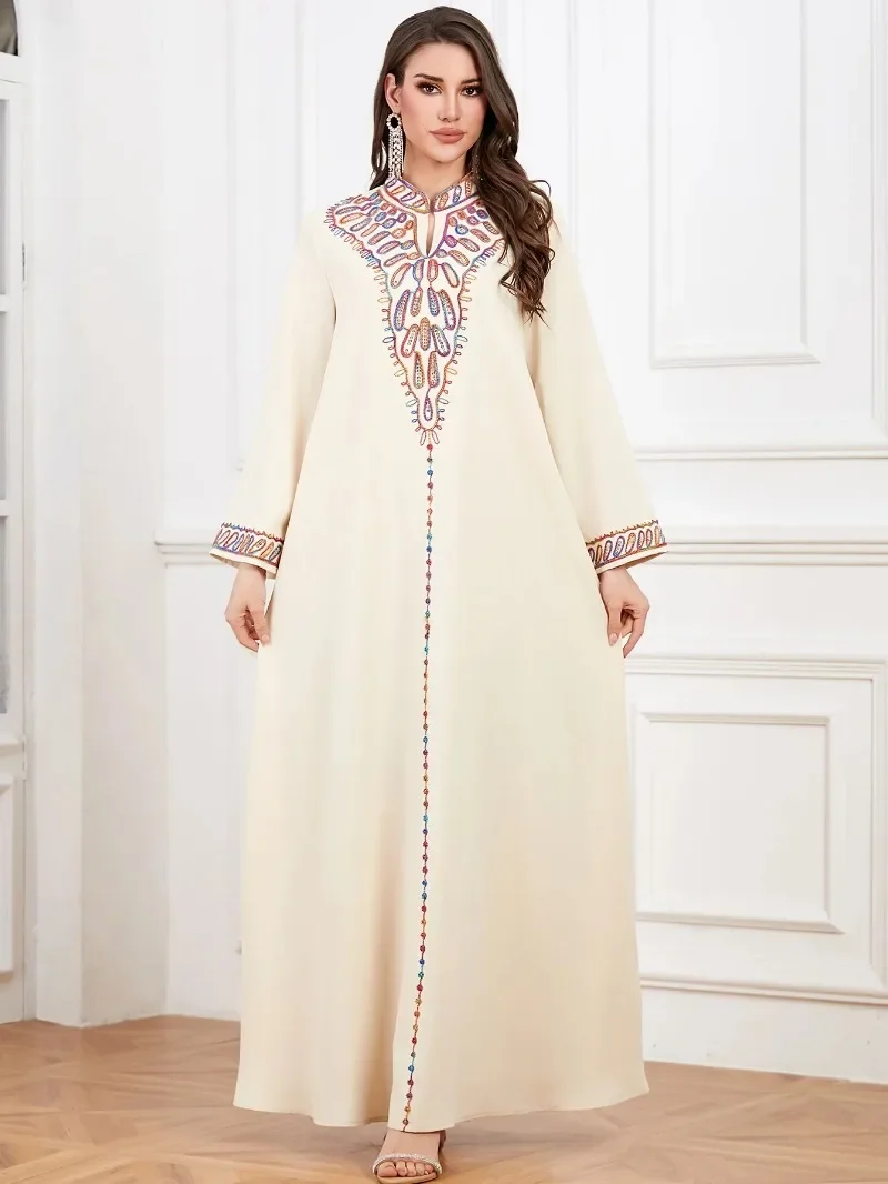 

Eid Women Embroidery Dress Muslim Abaya Party Caftan Jalabiya Ramadan Vestidos Largos Dresses Dubai Abayas Kaftan Arab Robe 2025