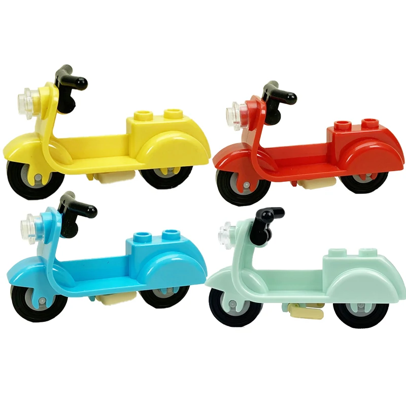 MOC Militär Bausteine Motorrad Off-road Fahrrad Elektrische Mini Mountainbikes Figur Spielzeug Pädagogisches Geschenk DIY Ziegel A034