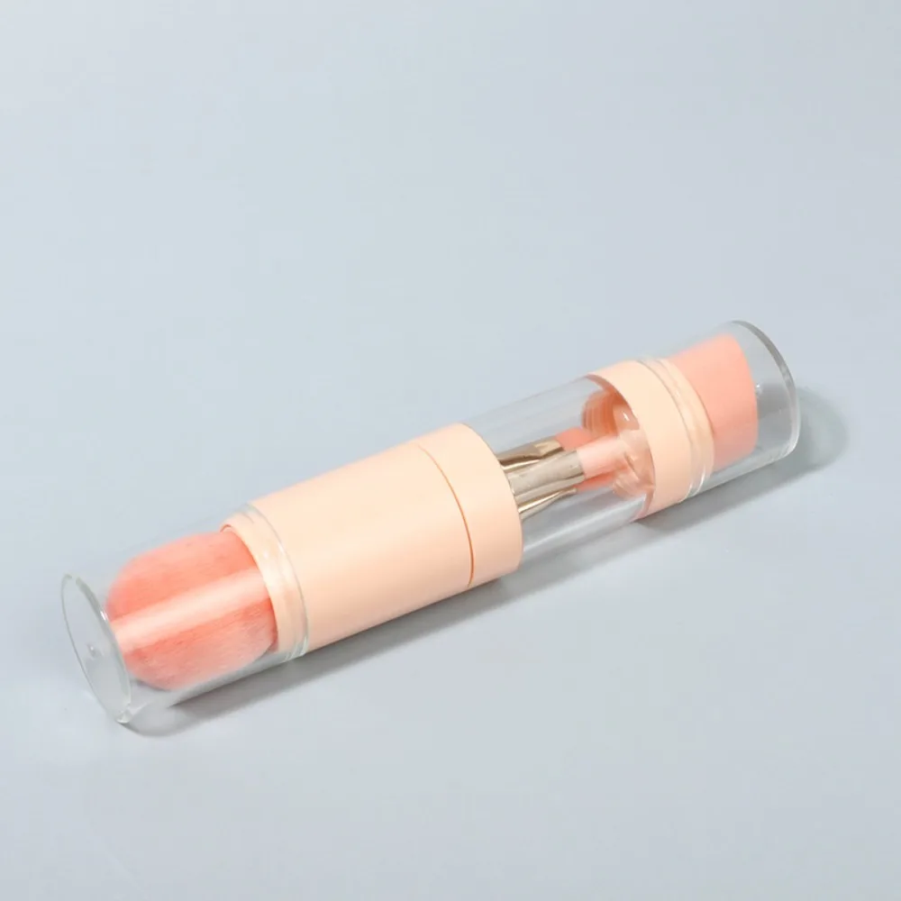 Splicing 5 in 1 Makeup Brush Dustproof Comfortable Handle Lip Gloss Brush Lip Liner with Protect Cap Concealer Brush MakeupTool