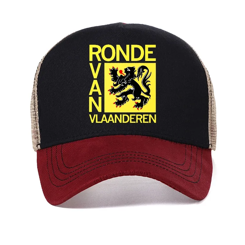 Men Fashion hat Male Tour of Flanders Logo Baseball Cap Casual Adjustable hat Men Women mesh breathable Visors Snapback Caps