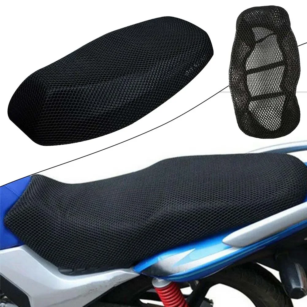 

Summer Motorcycle Cushion Cover Seat Cover Breathable Motorcycle Accessories Sun 3D Black Protection Heat Insulation Seat Net