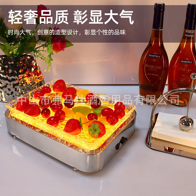 

Bar luminous wine seat creative abyss two-color adjustment spade A champagne foreign wine XO display stand KTV fruit plate wine