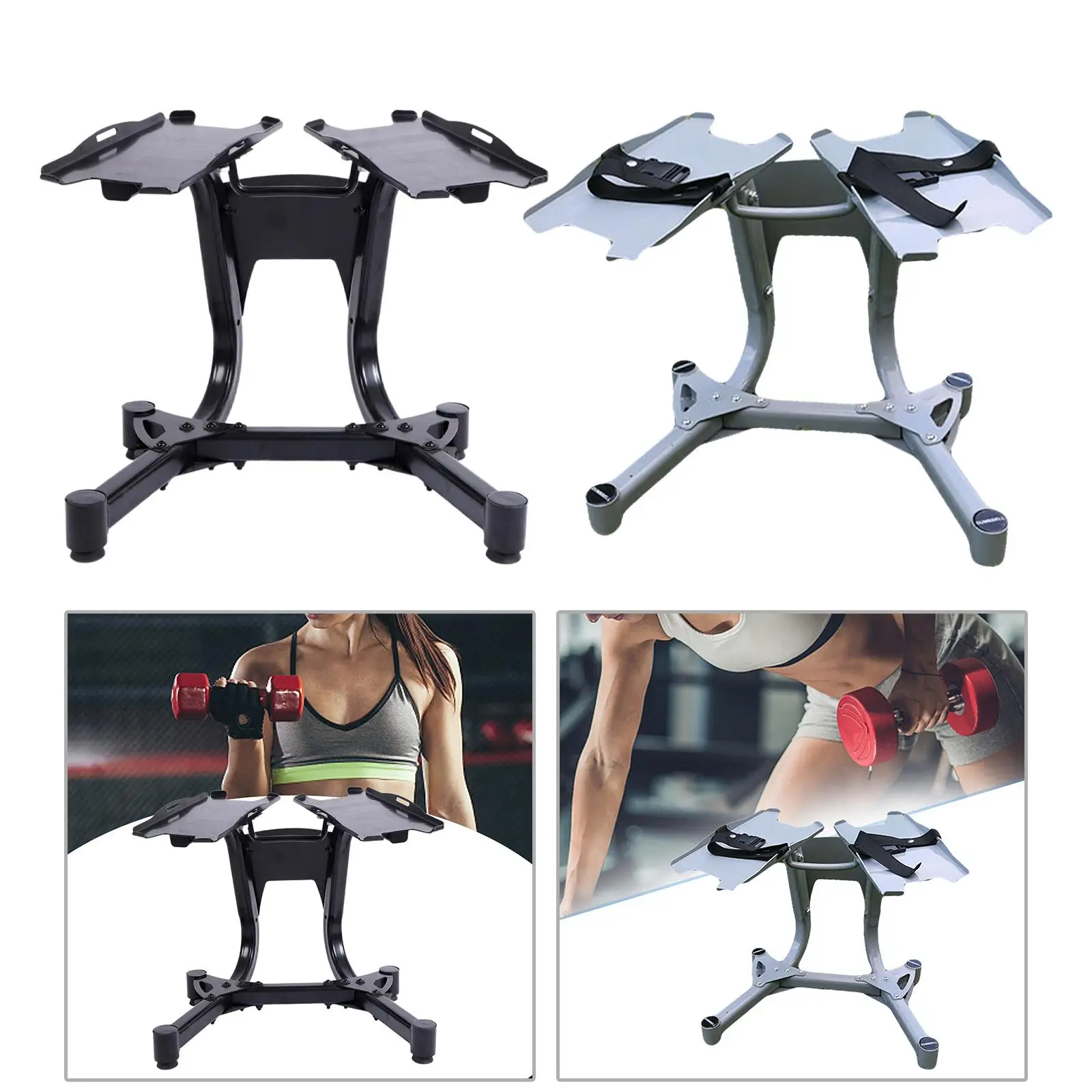 Dumbbell Rack Dumbbell Display Shelf Multiuse Stable Dumbbell Stand for Fitness Strength Training Sports Exercise Weight Lifting