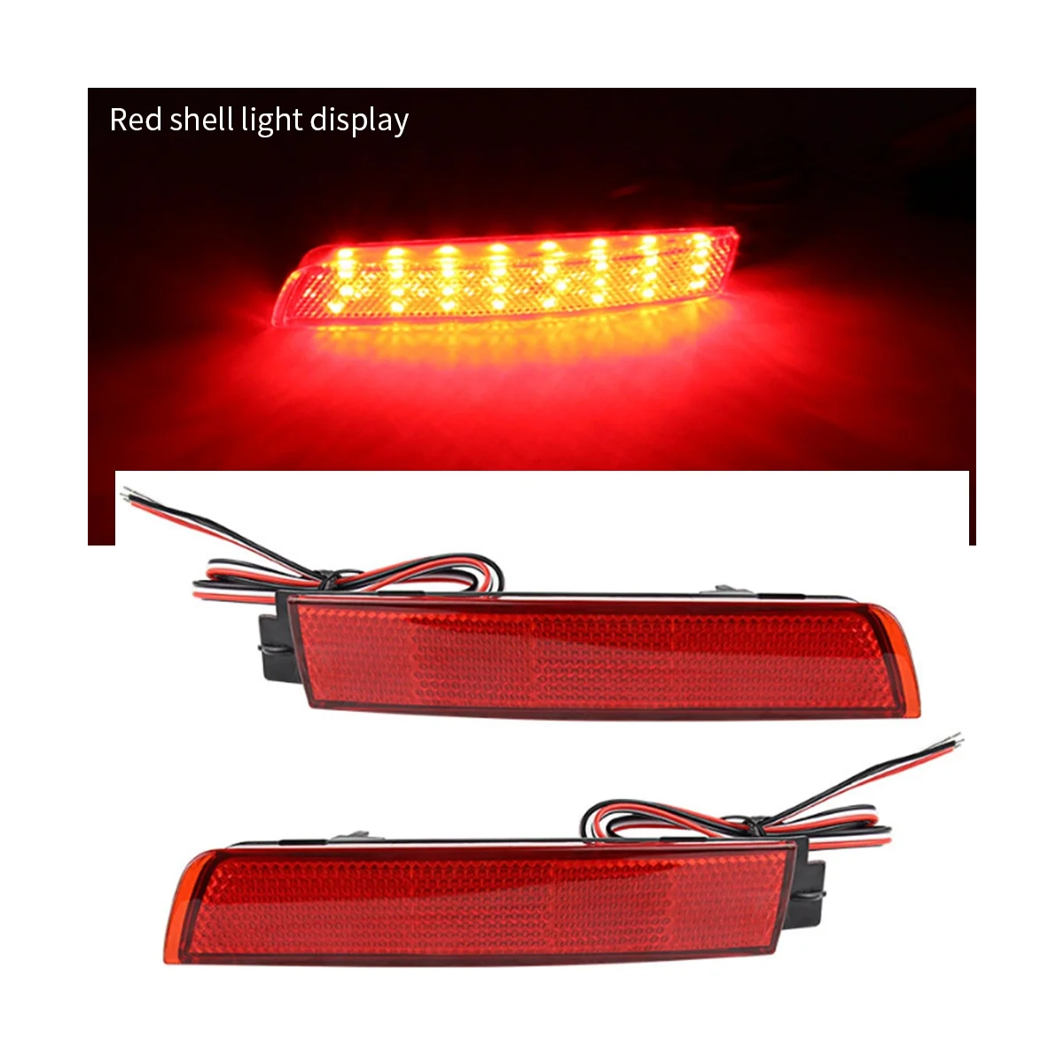 Car Rear Bumper LED Tail Brake Light Reflector Light Red Lens for Nissan Juke/Murano/Infiniti FX35 FX37 FX50