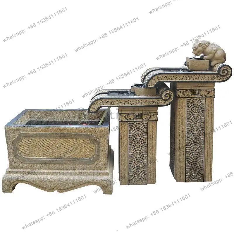 Flowing water floor fish pond landscape courtyard garden balcony circulating water system landscaping goldfish tank