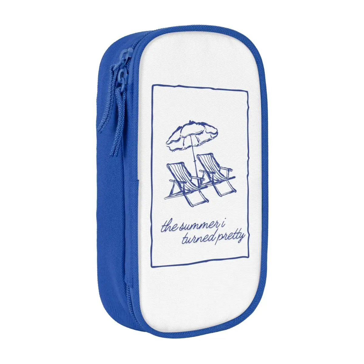 الصيف الذي تحولت إلى كراسي الشاطئ الجميلة مقلمة ساحلية حقيبة أقلام لطيفة للفتيات والأولاد سعة كبيرة صندوق أقلام رصاص لمستحضرات التجميل #1